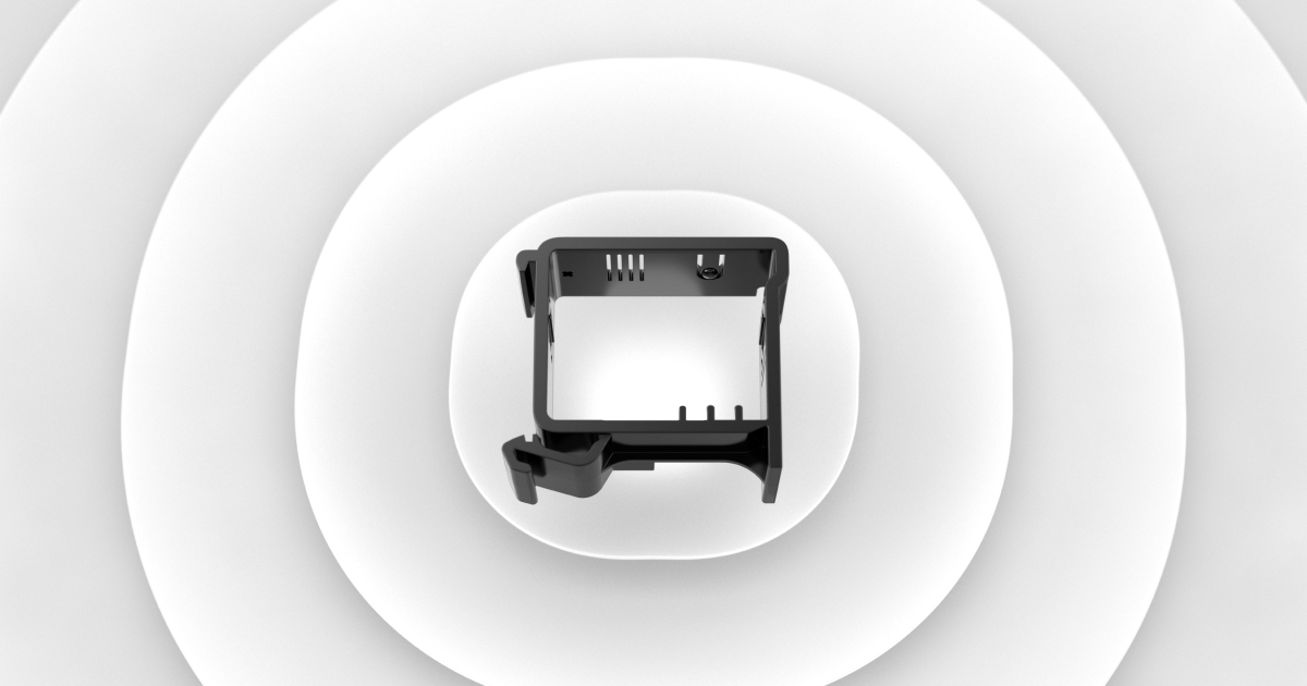 Soporte color negro para fijar un Relay o WallSwitch en un riel DIN de 35 mm