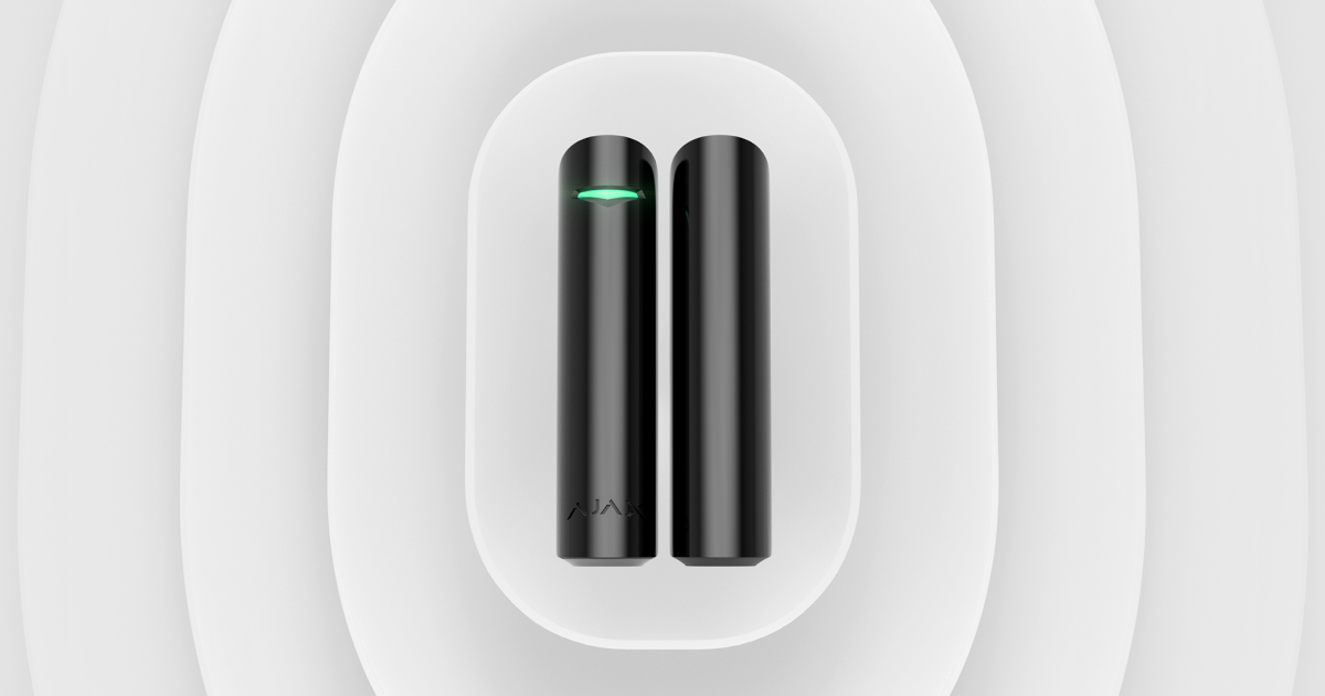 Detector de apertura de puertas o ventanas con detección de vibración color negro **