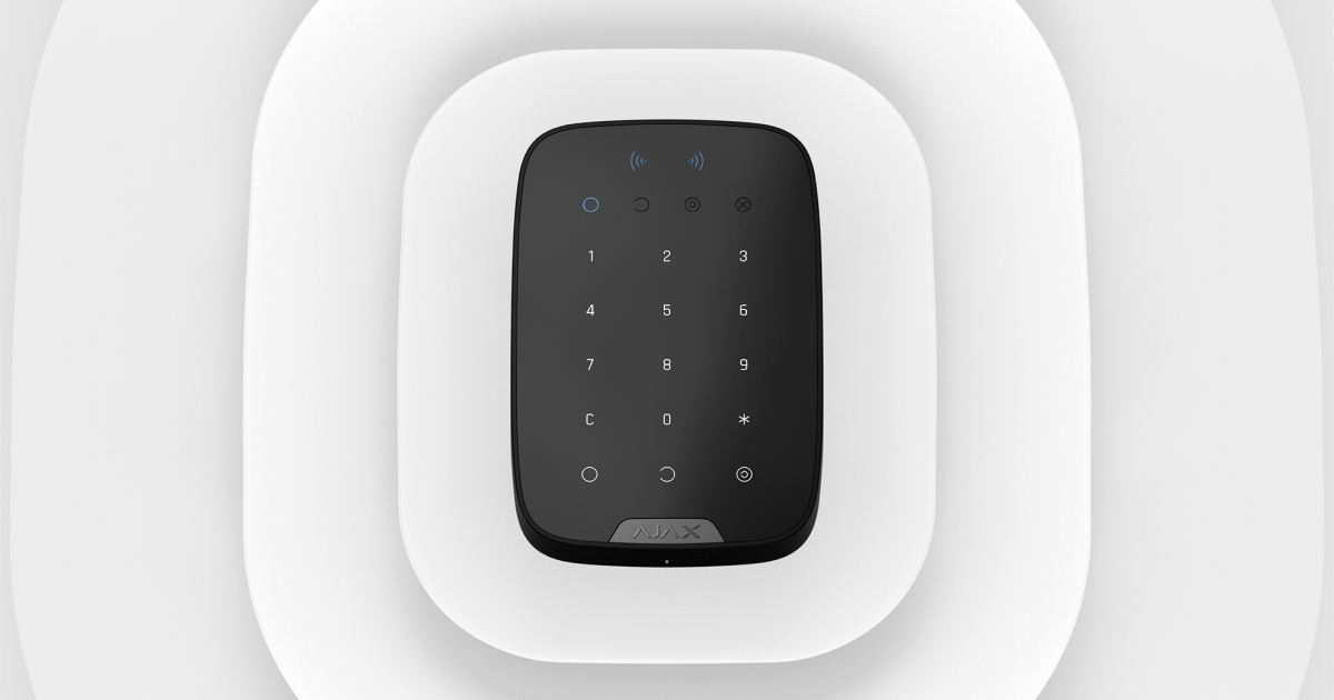 Teclado táctil e inalámbrico compatible con tarjetas y mandos cifrados sin contacto