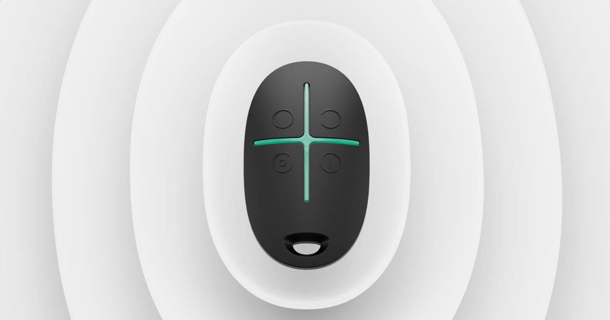 Comando para controlar los modos de seguridad color negro