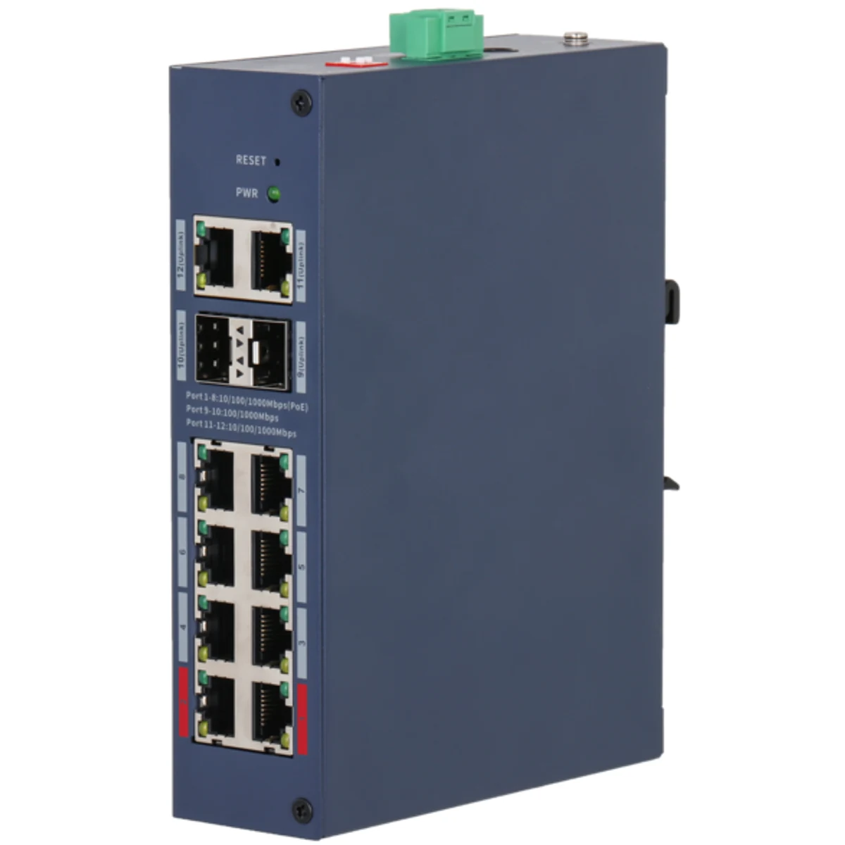 Switch administrable de 12 puertos con 8 puertos PoE - Incluye fuente de alimentación