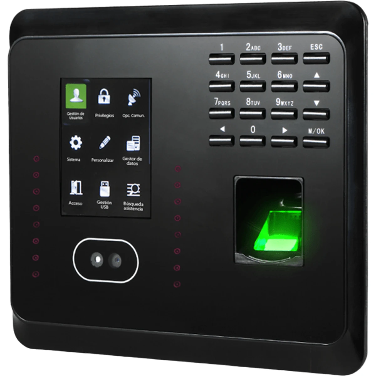 Terminal multi-biométrica para gestión de asistencia y funciones de control de acceso