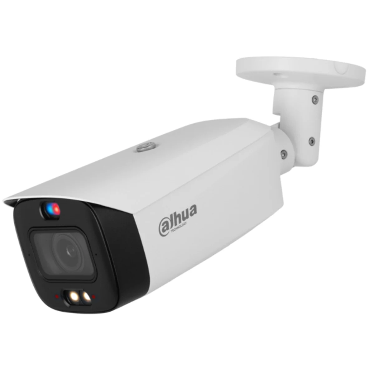 Cámara Bullet de disuación de 4Mp, con IR dual de 50 m, CMOS 1/2.7", lente varifocal motorizado de 2,7mm~13,5mm, IP67, WDR, PoE, audio bidiraccional