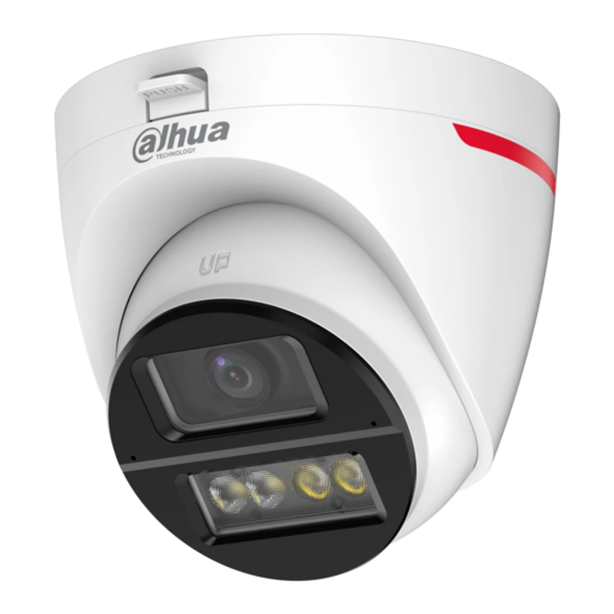 Domo Eyeball WizColor de 5Mp HDCVI con IR e iluminación cálida 50m
