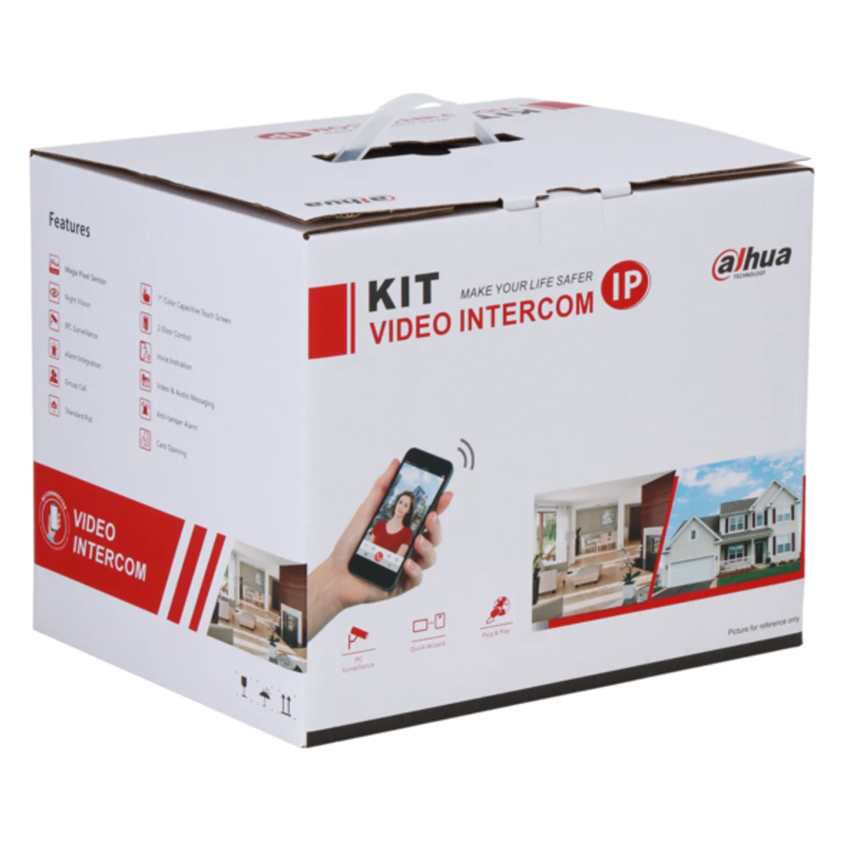 Kit con cámara, monitor y switch de 6 puertos (4 puertos PoE)