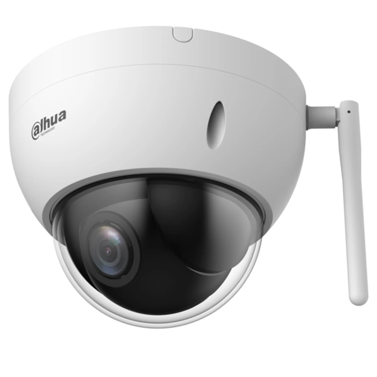 Domo PTZ WizSense WiFi de 2 Mp, Starlight CMOS 1/2,8", lente varifocal 2,8 mm~12 mm, IP66, IK10, PoE, H.265 y zoom óptico x4