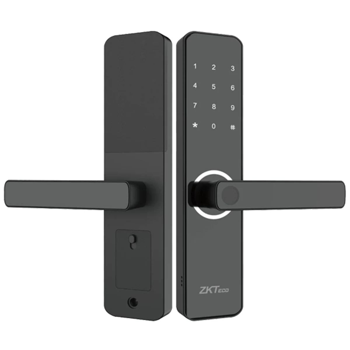 Cerradura inteligente con huella digital y Wi-Fi con Mortise Europeo DIN, configurable para ambas manos