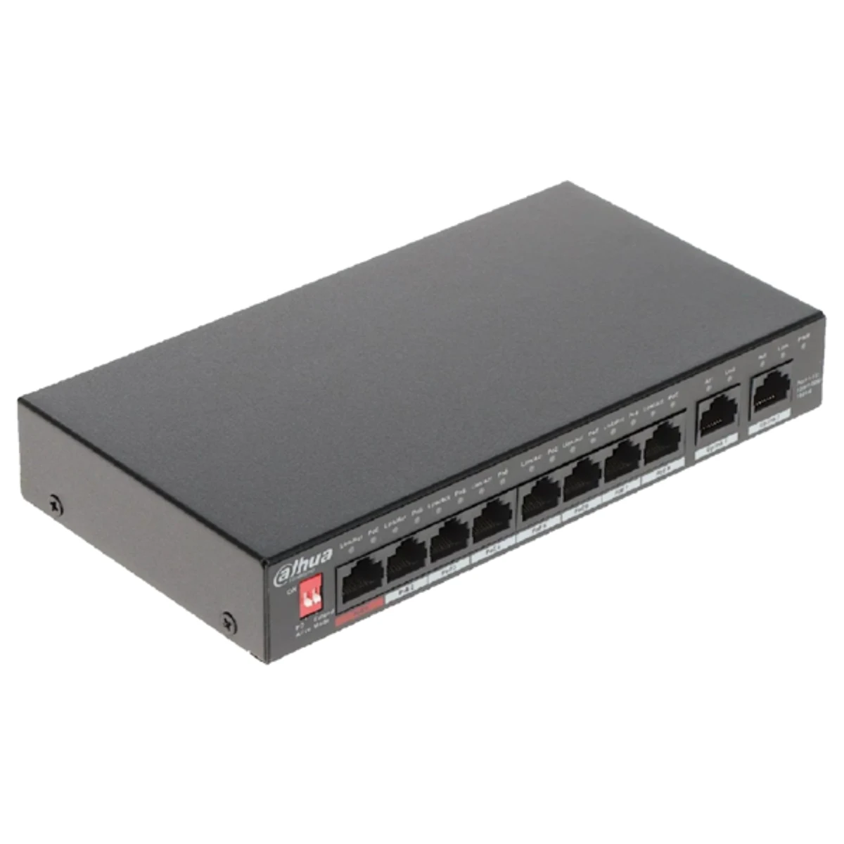 Switch de escritorio de 10 puertos, con 8 puertos PoE.