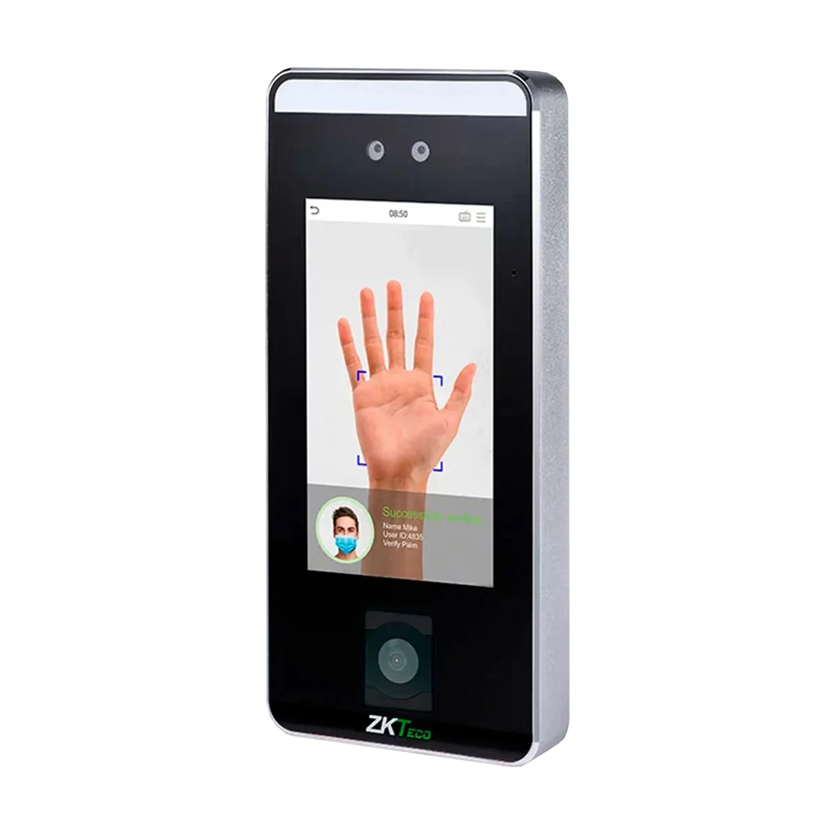 Lector de verificación biométrica y código QR