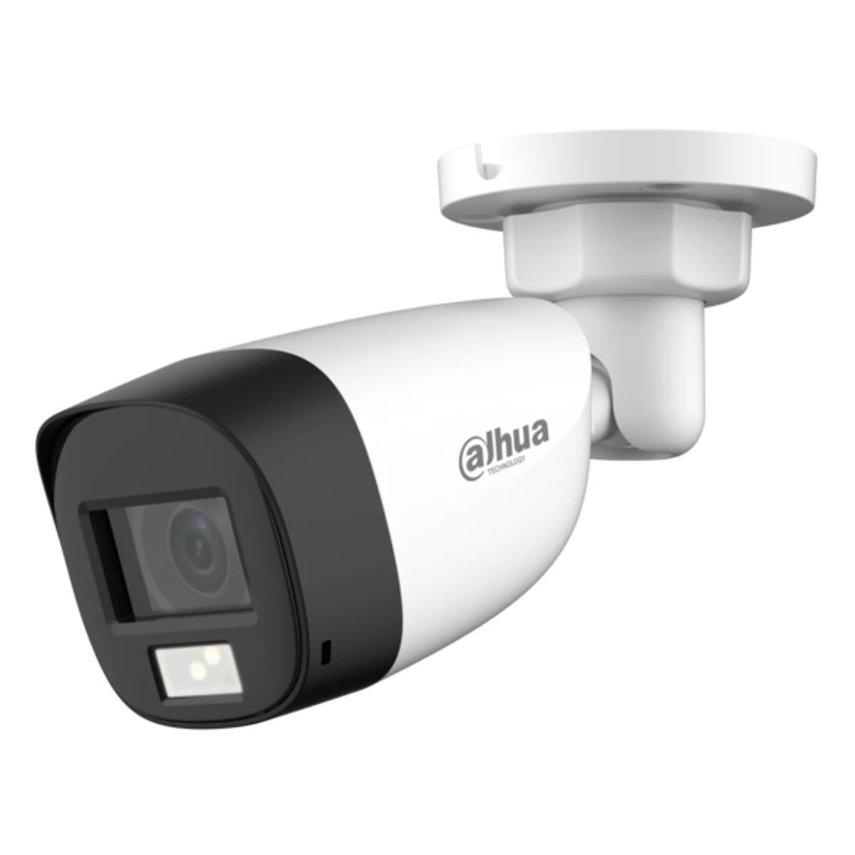 Cámara Bullet de 2Mp HDCVI con IR 20 m, 2 iluminadores duales, CMOS 2 Mp, lente fijo de 2,8 mm, micrófono incorporado, IP67 y carcasa de plástico