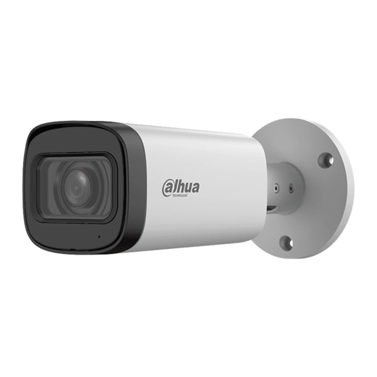 Cámara Bullet HDCVI de 5Mp con IR e iluminación cálida 80m, CMOS de 5 Mp, lente varifocal motorizado de 2.7 mm~13.5 mm, micrófono inorporado, IP67 y carcasa de aluminio