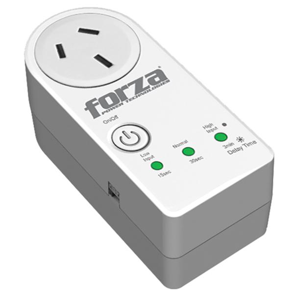 Protector eléctrico Forza FVP-1202B-A — protector zion 1 IRAM 900 J máximo 1500 W blanco