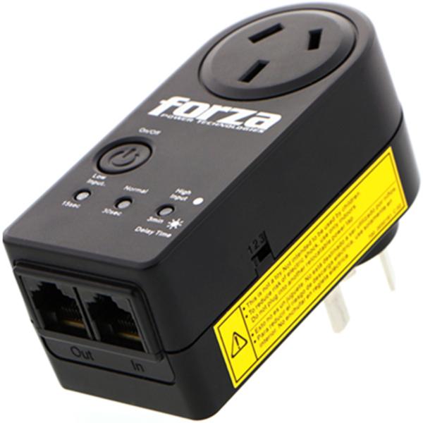 Protector eléctrico Forza FVP-1202N-A — protector zion 1 IRAM 900 J máximo 1500 W negro + RJ45
