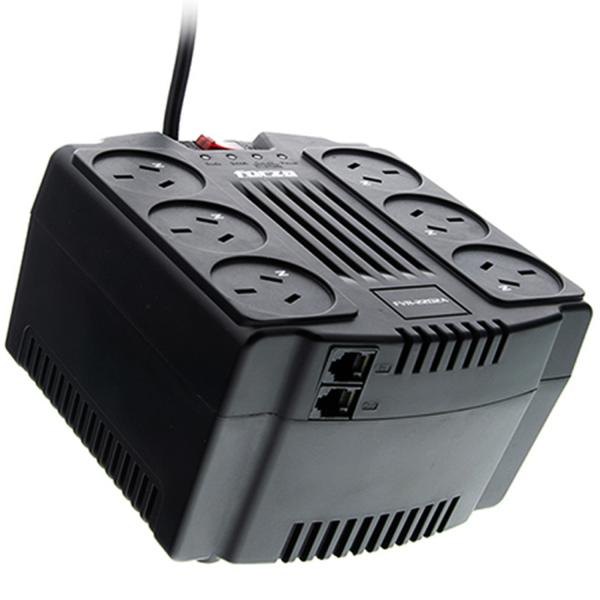 Protector eléctrico Forza FVR-2202A — est. 2200VA/1100 W 6 IRAM RJ45-220V