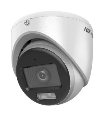 Cámara Hikvision DS-2CE70DF0T-LMFS de 2 MP con micrófono y luz híbrida