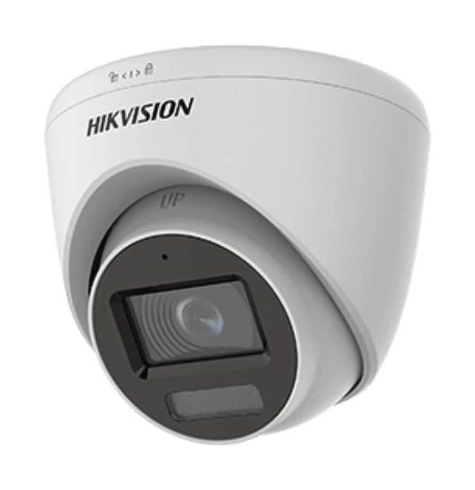 Cámara turret Hikvision DS-2CE76K0T-LMFS de 3K con lente de 2,8 mm, luz híbrida y micrófono
