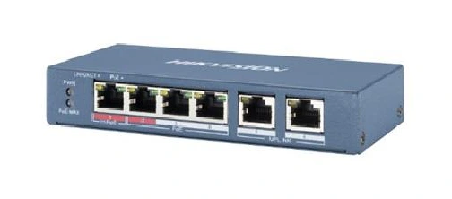 Hikvision DS-3E0106HP-E — switch de 6 puertos con PoE y HiPoE