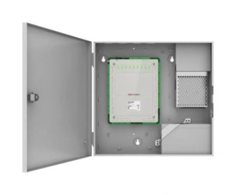 Hikvision DS-K2624X · Controladora de cuatro puertas con gabinete y fuente