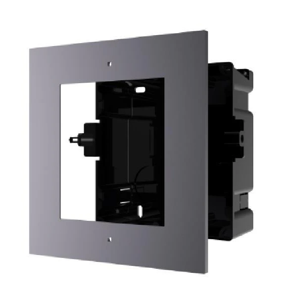 Hikvision DS-KD-ACF1/PLASTIC · Marco y caja de empotrar para un módulo