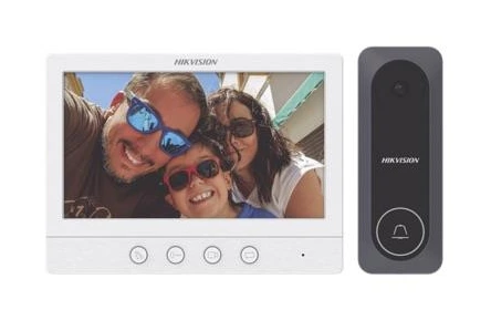 Hikvision DS-KIS212 — kit de videoportero de 4 hilos y monitor de 7 pulgadas