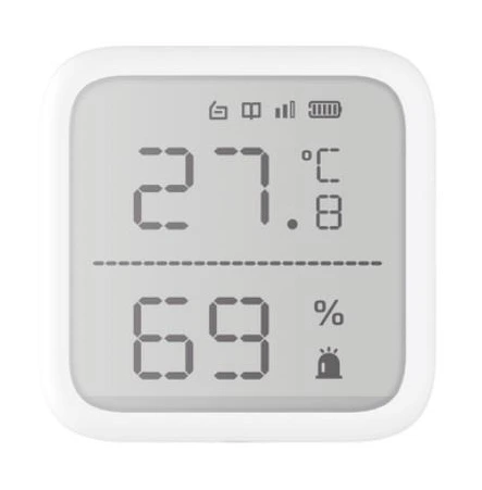 Sensor inalámbrico Hikvision DS-PDTPH-E-WB de temperatura y humedad
