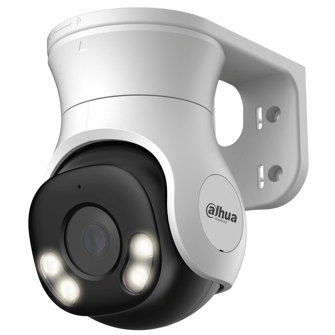 Domo PT HDCVI de 2 Mp con iluminación dual de 40m, CMOS de 2Mp, lente fijo de 2,8 mm, IP66, micrófono incorporado y carcasa de plástico