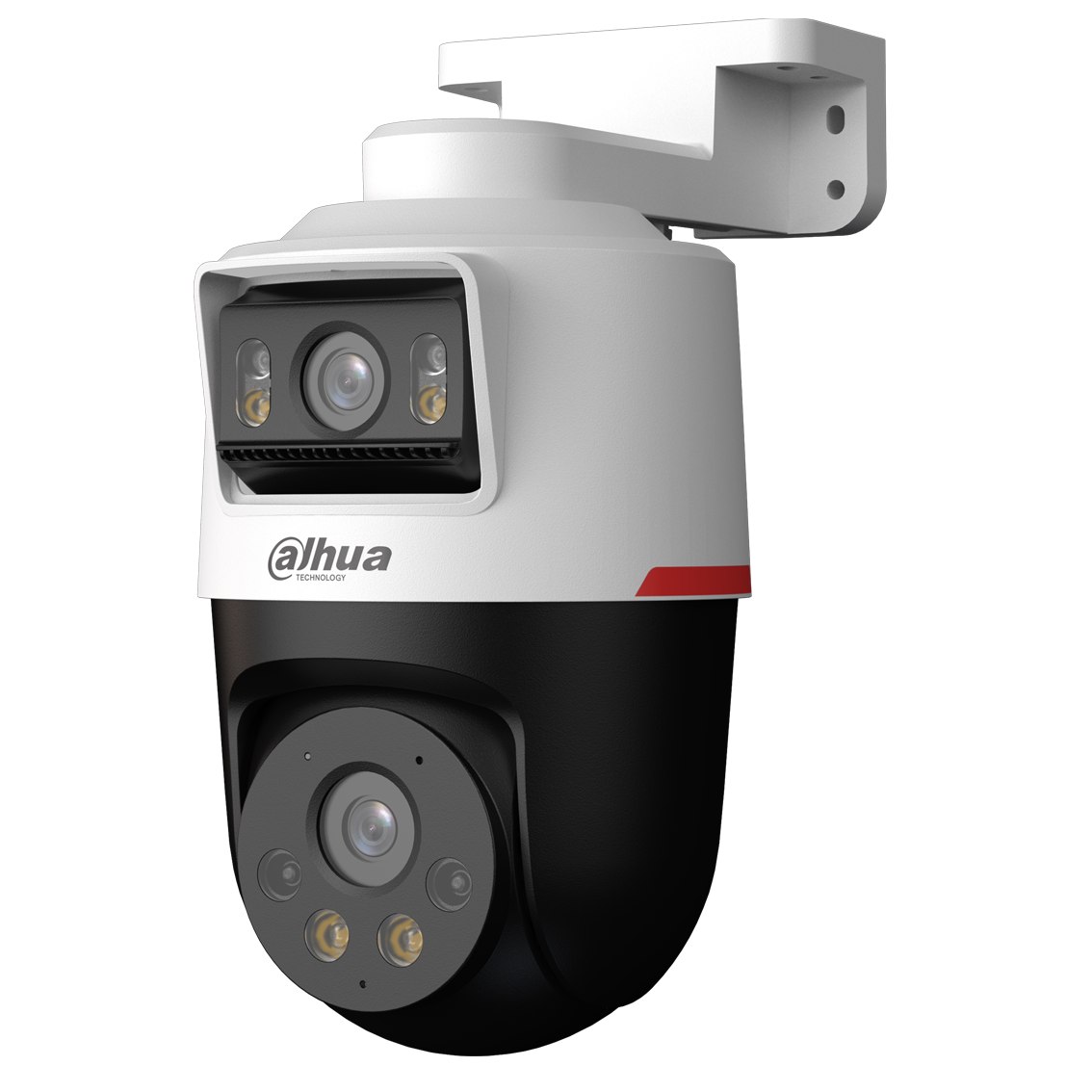 Domo PT WizSense de disuasión de 2 Mp, con lente dual CMOS 1/2,9", lente fijo de 3,6 mm, WDR, IP66, PoE, H.265+ y audio bidireccional