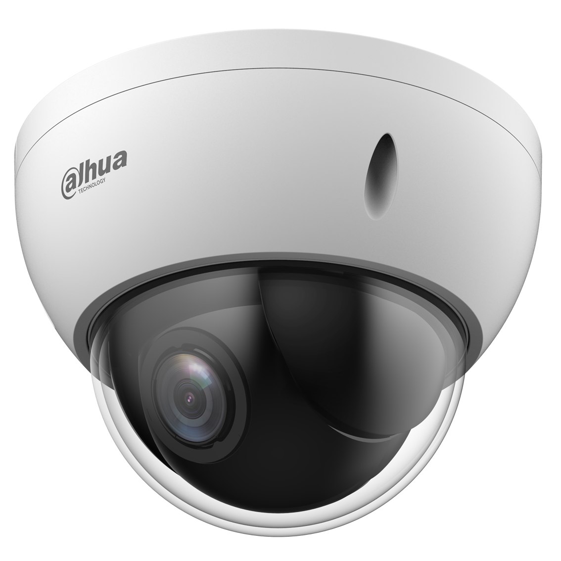Domo PTZ WizSense de 2 Mp, Starlight CMOS 1/2,8", lente varifocal 2,8 mm~12 mm, IP66, IK10, PoE, H.265 y zoom óptico x4
